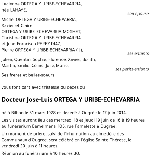 Jose-Luis ORTEGA Y URIBE-ECHEVARRIA