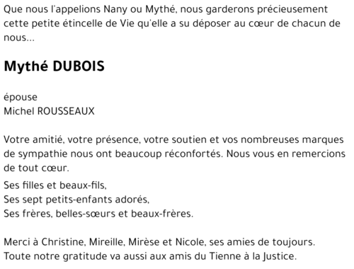 Mythé DUBOIS
