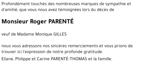 Roger PARENTÉ