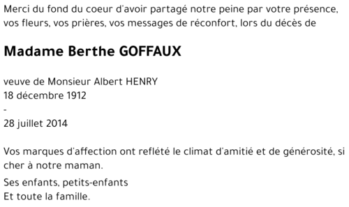 Berthe GOFFAUX
