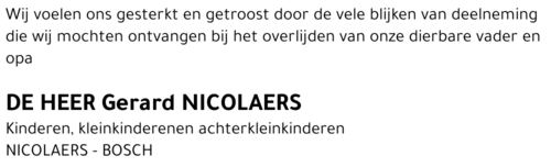 Gerard NICOLAERS