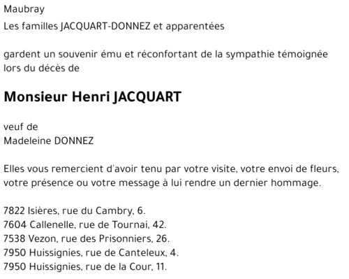 Henri JACQUART
