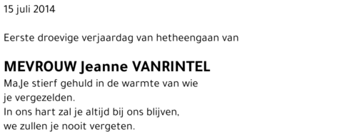 Jeanne Vanrintel