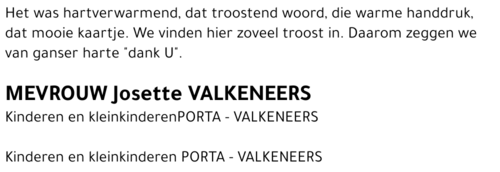 Josette Valkeneers
