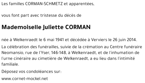 Juliette CORMAN