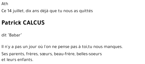Patrick CALCUS