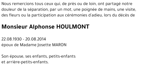 Alphonse HOULMONT