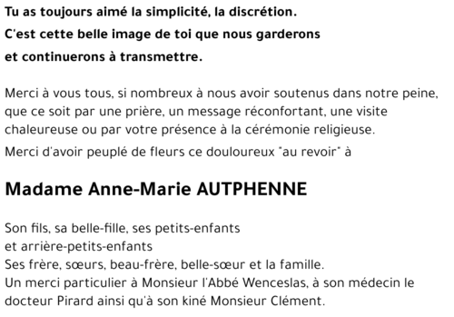 Anne-Marie AUTPHENNE