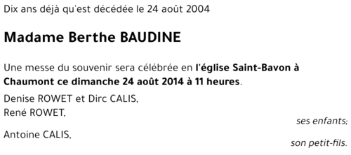 Berthe BAUDINE