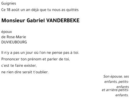 Gabriel VANDERBEKE