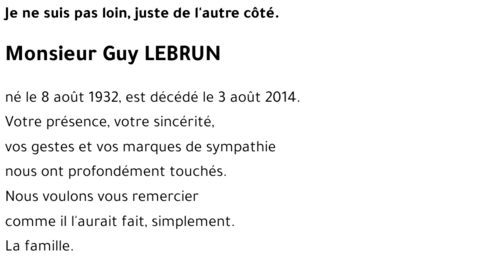 GUY LEBRUN
