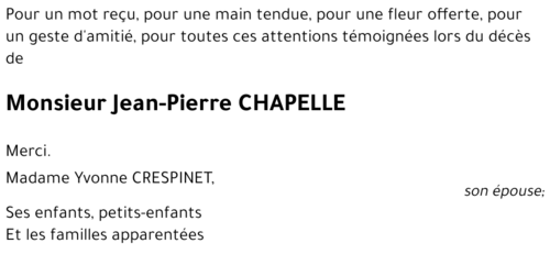 Jean-Pierre CHAPELLE