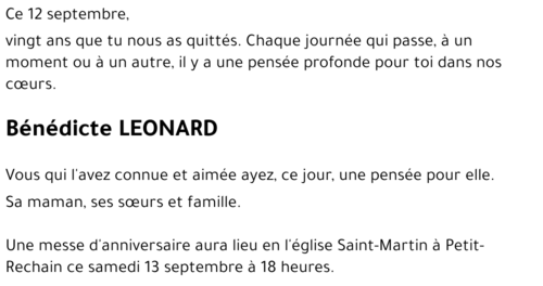 Bénédicte LEONARD