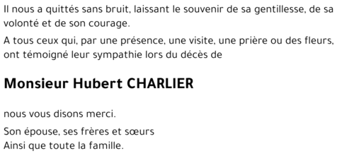 Hubert CHARLIER