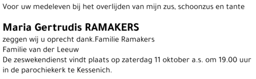 Maria Gertrudis Ramakers
