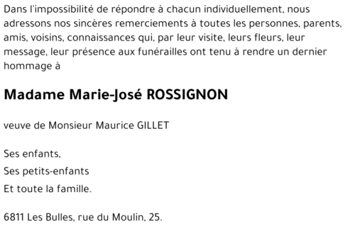 Marie-José ROSSIGNON