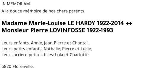 Marie-Louise LE HARDY