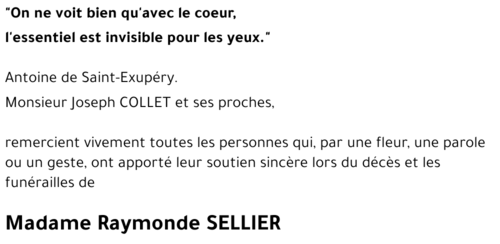 Raymonde SELLIER