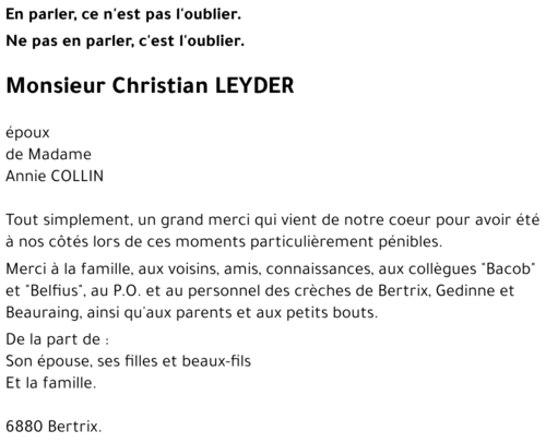 Christian LEYDER