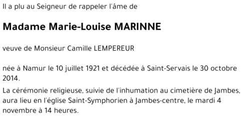 Marie-Louise MARINNE