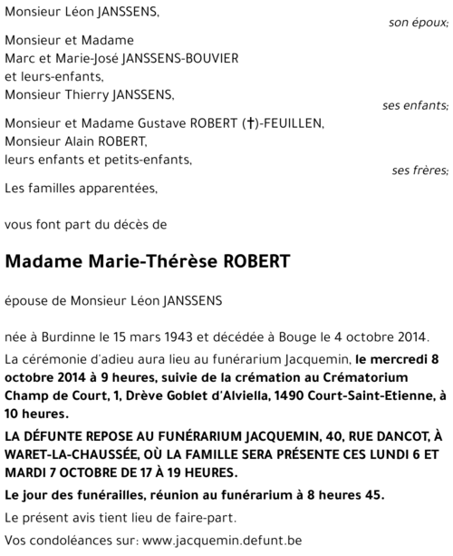 Marie-Thérèse ROBERT