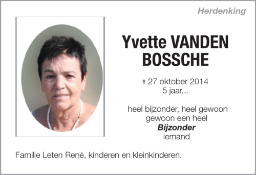 Yvette Vanden Bossche