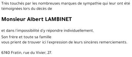 Albert LAMBINET