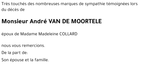 André VAN DE MOORTELE