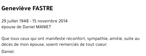Geneviève FASTRE