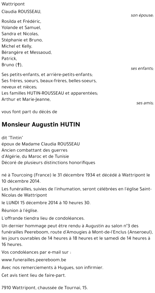 Augustin HUTIN