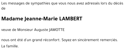 Jeanne-Marie LAMBERT