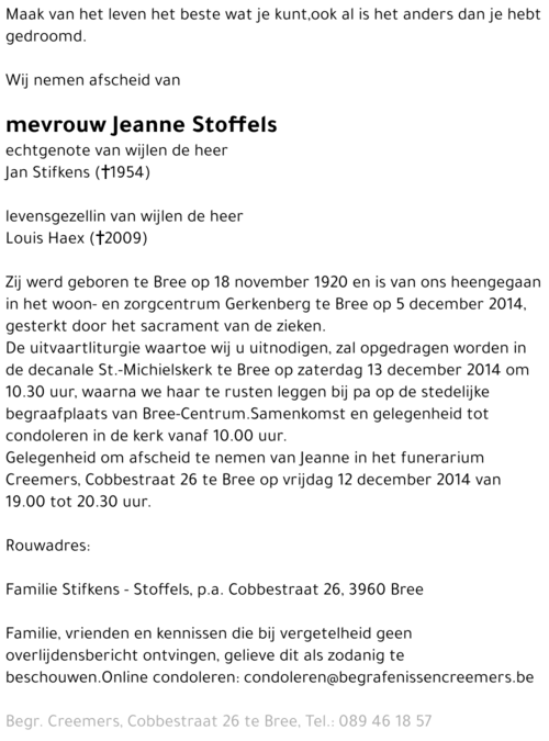 Jeanne Stoffels