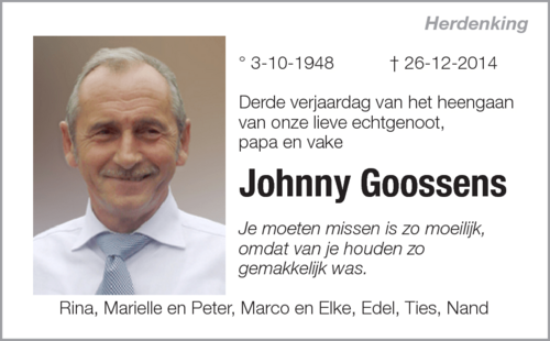 Johnny Goossens