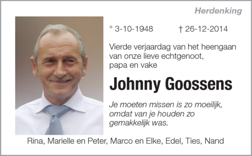 Johnny Goossens