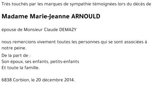 Marie-Jeanne ARNOULD