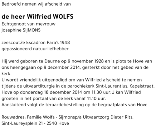 Wilfried Wolfs