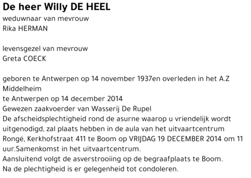 willy De Heel