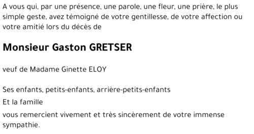 Gaston GRETSER