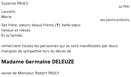 Germaine DELEUZE
