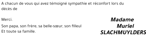 Muriel SLACHMUYLDERS