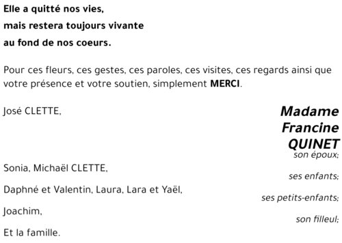 Francine QUINET