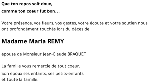 Maria REMY