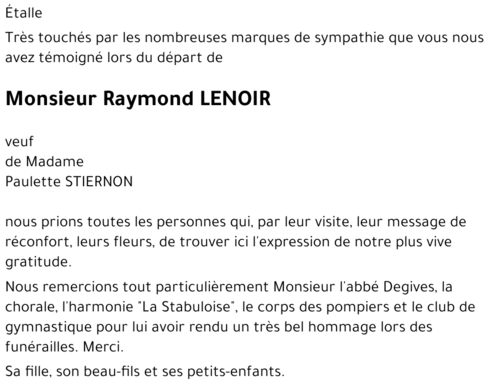 Raymond LENOIR
