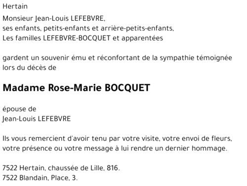 Rose-Marie BOCQUET