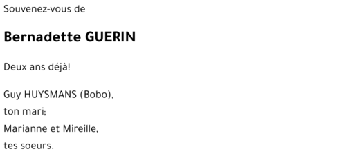 Bernadette GUERIN