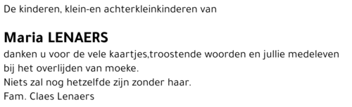 Maria Lenaers