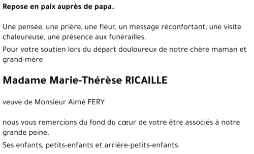 Marie-Thérèse RICAILLE