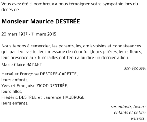 Maurice DESTRÉE