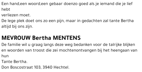 Bertha Mentens