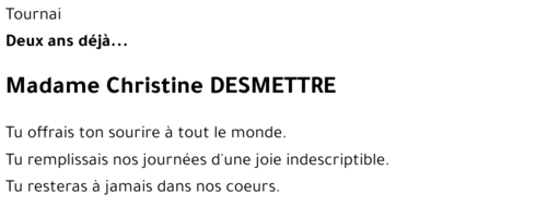 Christine DESMETTRE